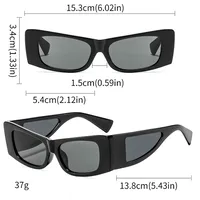 Modern Style Solid Color Ac Square Full Frame Glasses main image 2
