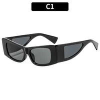 Modern Style Solid Color Ac Square Full Frame Glasses sku image 1