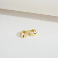 1 Pair Elegant Retro Vintage Style Twist Inlay Copper Zircon 14K Gold Plated Earrings main image 3