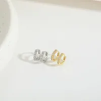 1 Pair Elegant Retro Vintage Style Twist Inlay Copper Zircon 14K Gold Plated Earrings main image 6
