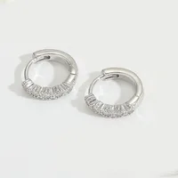 1 Pair Elegant Retro Vintage Style Twist Inlay Copper Zircon 14K Gold Plated Earrings sku image 2
