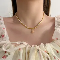 Elegant Bow Knot Imitation Pearl Alloy Plating Women's Necklace sku image 52