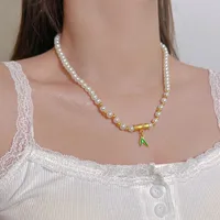 Elegant Bow Knot Imitation Pearl Alloy Plating Women's Necklace sku image 55