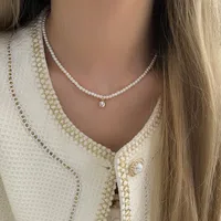 Elegant Bow Knot Imitation Pearl Alloy Plating Women's Necklace sku image 40