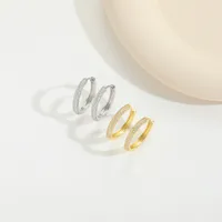 1 Pair Elegant Retro Vintage Style Round Inlay Copper Zircon 14K Gold Plated Earrings main image 3