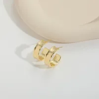 1 Pair Elegant Retro Vintage Style Round Inlay Copper Zircon 14K Gold Plated Earrings main image 3