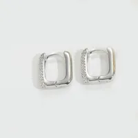 1 Pair Elegant Retro Vintage Style Round Inlay Copper Zircon 14K Gold Plated Earrings sku image 2