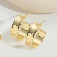 1 Pair Elegant Retro Vintage Style Round Inlay Copper Zircon 14K Gold Plated Earrings sku image 4