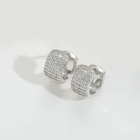 1 Pair Elegant Retro Vintage Style Round Inlay Copper Zircon 14K Gold Plated Earrings sku image 6