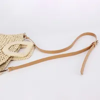 Women's Medium Paper Solid Color Vacation Weave Square String Straw Bag main image 3