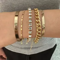 Classic Style Commute Geometric Alloy Plating Unisex Bracelets main image 4