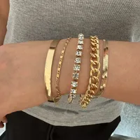 Classic Style Commute Geometric Alloy Plating Unisex Bracelets sku image 1