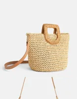 Women's Large Straw Solid Color Vacation Streetwear Square Zipper Straw Bag main image 2