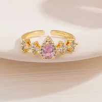 Glam Shiny Crown Copper Plating Women's Open Rings sku image 2
