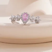Glam Shiny Crown Copper Plating Women's Open Rings sku image 3