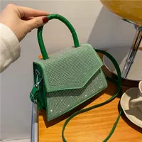 Women's Medium Pu Leather Solid Color Streetwear Square Zipper Crossbody Bag sku image 3