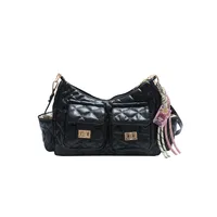 Women's Medium Pu Leather Solid Color Streetwear Square Zipper Underarm Bag main image 4