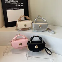 Women's Small Pu Leather Solid Color Streetwear Semicircle Flip Cover Saddle Bag main image 2