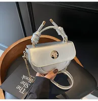 Women's Small Pu Leather Solid Color Streetwear Semicircle Flip Cover Saddle Bag sku image 4