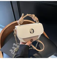 Women's Small Pu Leather Solid Color Streetwear Semicircle Flip Cover Saddle Bag sku image 3