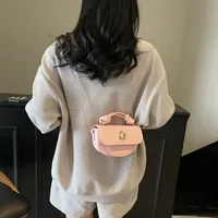 Women's Small Pu Leather Solid Color Streetwear Semicircle Flip Cover Saddle Bag main image 6