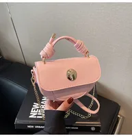 Women's Small Pu Leather Solid Color Streetwear Semicircle Flip Cover Saddle Bag sku image 2
