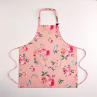 Modern Style Artistic Ditsy Floral Flower Canvas Cooking Aprons 1 Piece sku image 5