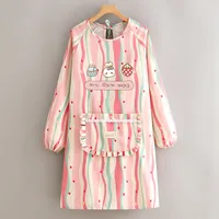 Cute Printing Canvas Apron Cooking Aprons 1 Piece 1 Set sku image 5