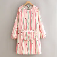 Cute Printing Canvas Apron Cooking Aprons 1 Piece 1 Set sku image 6