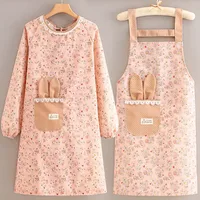 Cute Printing Canvas Apron Cooking Aprons 1 Piece 1 Set sku image 7