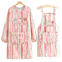 Cute Printing Canvas Apron Cooking Aprons 1 Piece 1 Set main image 2