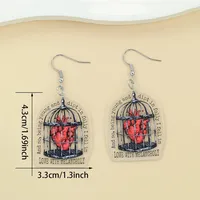 1 Pair Exaggerated Funny Letter Heart Shape Acrylic Drop Earrings main image 2