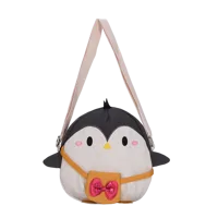 Kid'S Women's Canvas Animal Cartoon Cute Oval Zipper Crossbody Bag sku image 1