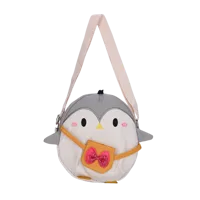 Kid'S Women's Canvas Animal Cartoon Cute Oval Zipper Crossbody Bag sku image 2