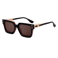 Streetwear Geometric Tac UV400 Protection Square Full Frame Glasses sku image 3