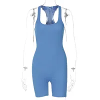 Women's Adults Sleeveless Bodysuits European And American Wind Streetwear Solid Color sku image 4