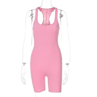 Women's Adults Sleeveless Bodysuits European And American Wind Streetwear Solid Color sku image 7