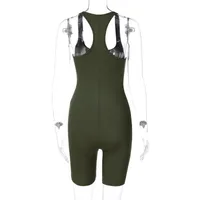 Women's Adults Sleeveless Bodysuits European And American Wind Streetwear Solid Color sku image 14