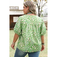 T-shirt Half Sleeve Plus Size Tops Sweet Artistic Geometric main image 4