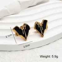 Vacation Classic Style Snakeskin Enamel 304 Stainless Steel 18K Gold Plated Earrings sku image 13