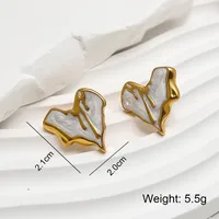 Vacation Classic Style Snakeskin Enamel 304 Stainless Steel 18K Gold Plated Earrings sku image 16