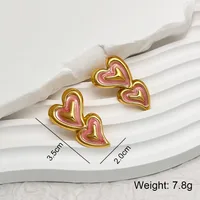 Vacation Classic Style Snakeskin Enamel 304 Stainless Steel 18K Gold Plated Earrings sku image 17