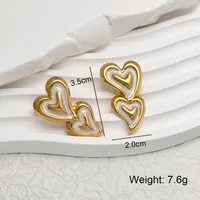 Vacation Classic Style Snakeskin Enamel 304 Stainless Steel 18K Gold Plated Earrings sku image 18