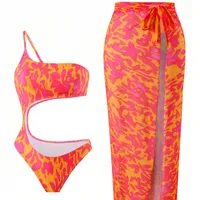 Women's Sexy Solid Color 2 Pieces Set One Piece Swimwear main image 1