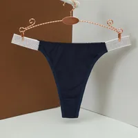 Color Block Low Waist Thong Panties sku image 11