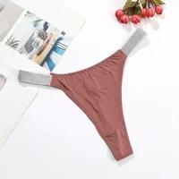 Color Block Low Waist Thong Panties sku image 24