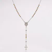 Hip-Hop Streetwear Commute Cross 304 Stainless Steel Unisex Pendant Necklace sku image 3