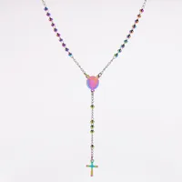 Hip-Hop Streetwear Commute Cross 304 Stainless Steel Unisex Pendant Necklace sku image 6