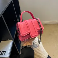 Women's PU Solid Color Classic Style Square Magnetic Buckle Handbag Crossbody Bag main image 3