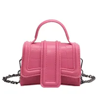 Women's PU Solid Color Classic Style Square Magnetic Buckle Handbag Crossbody Bag sku image 2